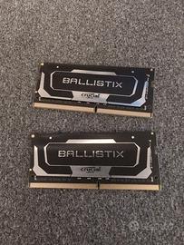 CRUCIAL BALLISTIX RAM DDR4 SODIMM 3200 -16GB (8X2)