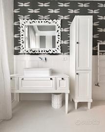 Mobile Piedini Lavabo L 120 cm – Rovere Bianco