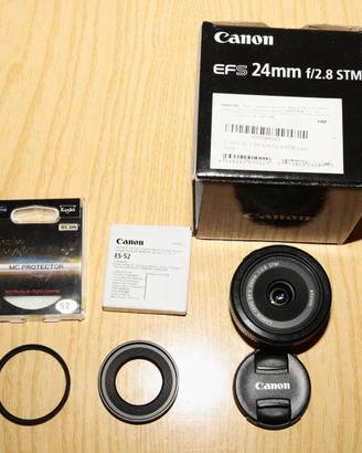 Canon EFS 24mm f.2,8 STM + Paraluce Canon etc.