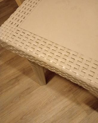 Tavolo da giardino grigio chiaro 90x90