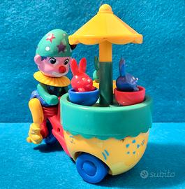 Clown Giostra Triciclo Giocattolo Vintage a Carica