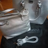 Borsa Primadonna ecopelle argento