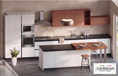 CUCINA LINEARE CON ISOLA CUCINE NUOVE COMPONIBILE