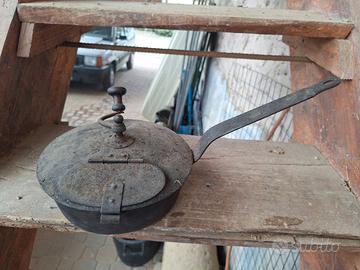 Antica padella tosta caffè e cereali