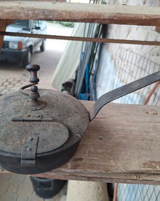 Antica padella tosta caffè e cereali