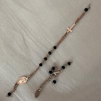 Bracciale rosario con croce e medaglia