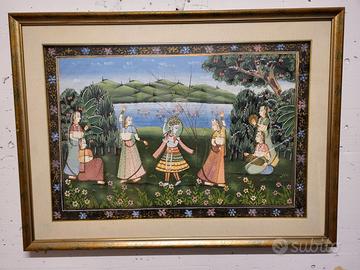 Quadri in china su seta cinese