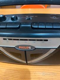 Stereo Philips AW7150 radio e doppia cassetta