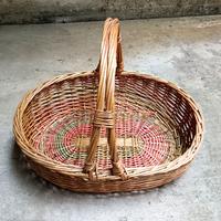 Cesto ovale in vimini intrecciato, 58x45x45(h) cm