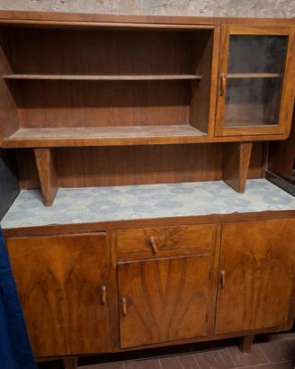 Credenza cucina vintage anni ’50/’60 in legno – or