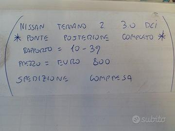 Ponte post nissan terrano 2 3.0 dci