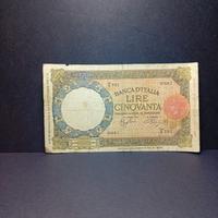 50 Lire LUPETTA "RARA" DEL 2° TIPO DEL 1942 IN (M