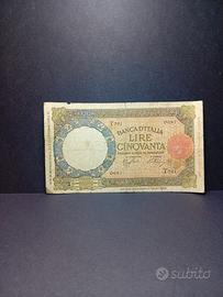 50 Lire LUPETTA "RARA" DEL 2° TIPO DEL 1942 IN (M