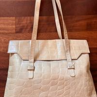 Borsa in pelle stampa cocco made in italy