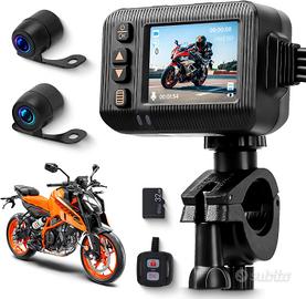 Dashcam Anteriore e Posteriore per Moto, 1080p