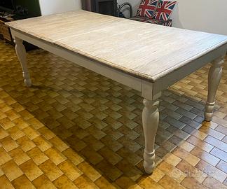 Tavolo shabby bianco