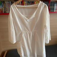 Blusa in cotone e seta