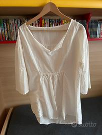 Blusa in cotone e seta