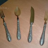 Posate in argento 800/°°° (servire 4 pezzi)
