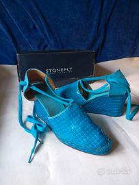 Sandali donna come espadrilles in corda e pelle