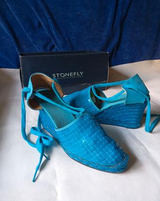 Sandali donna come espadrilles in corda e pelle