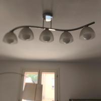 Lampadario a soffitto con a 5 luci lunghezza 110cm