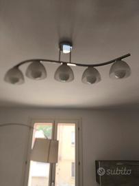 Lampadario a soffitto con a 5 luci lunghezza 110cm