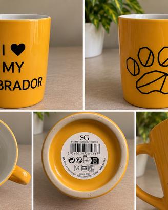 Tazza beige “I Love My Labrador” con impronta 🐾