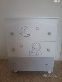 Cassettiera fasciatoio Erbesi con vaschetta