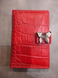 Agenda pelle/argento Raspini piccola 12x8 NUOVA