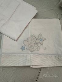 Set di 2 lenzuola + 2 copertine x carrozzina