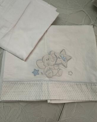 Set di 2 lenzuola + 2 copertine x carrozzina