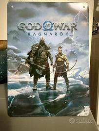 Targhetta metallica God of War Ragnarock