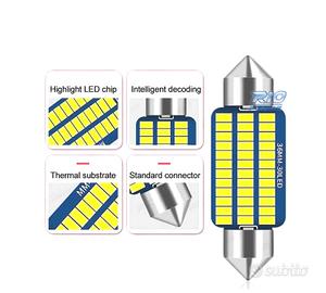 LAMPADINA LED CANBUS C10W FESTOON 36MM 30 LEDS