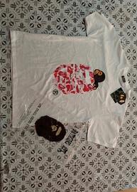maglia bape originale con etichette e busta