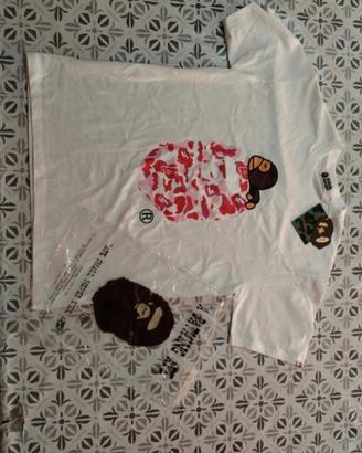 maglia bape originale con etichette e busta