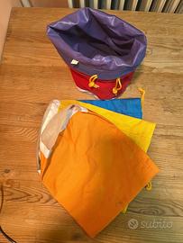 Set di 4 sacchetti filtranti in tessuto resistente