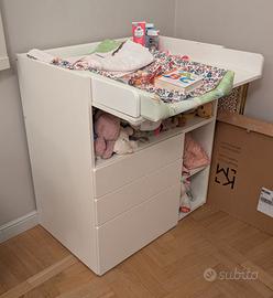 Fasciatoio IKEA, bianco bianco/con 3 cassetti
