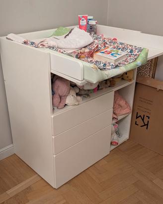 Fasciatoio IKEA, bianco bianco/con 3 cassetti