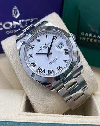 ⚪️ROLEX DATEJUST 41 'WHITE DIAL' REF.126300