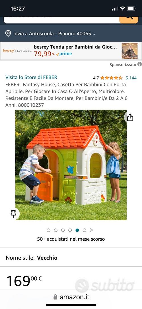 FEBER- Fantasy House, Casetta Per Bambini Con Porta Apribile, Per Giocare  In Casa O All'Aperto, Multicolore, Resistente E Facile Da Montare, Per  Bambini/e Da 2 A 6 Anni, 800010237 : : Giochi