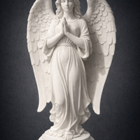 Statua Angelo in Preghiera – Effetto Marmo