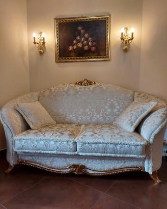 Divano classico barocco foglia oro