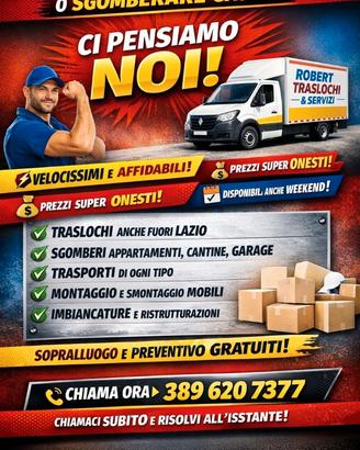 Traslochi montaggio mobili sgomberi
