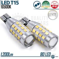 Lampadine RETROMARCIA Led T15 Canbus Luce Bianca