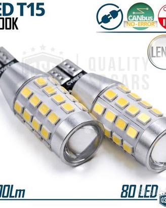 Lampadine RETROMARCIA Led T15 Canbus Luce Bianca
