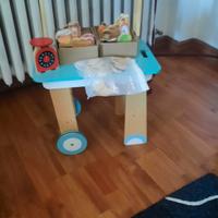 Carrello fruttivendolo in legno