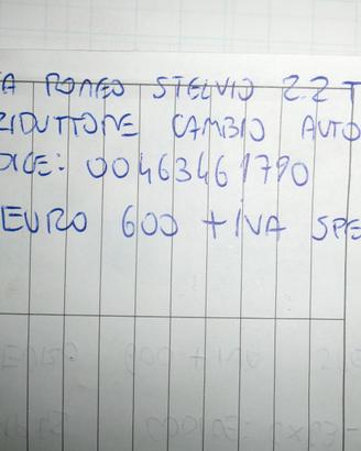 Riduttore cambio al stelvio cod 00463461790