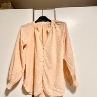 Camicia a pois Mango tg XS albicocca