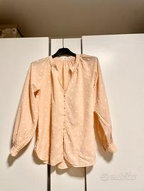 Camicia a pois Mango tg XS albicocca